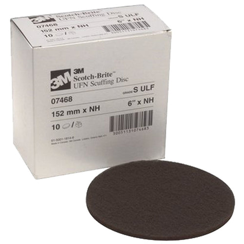 3M 07468 Scotch-Brite Scuffing Disc Ultra Fine, 6 in, 10/box 61500118148
