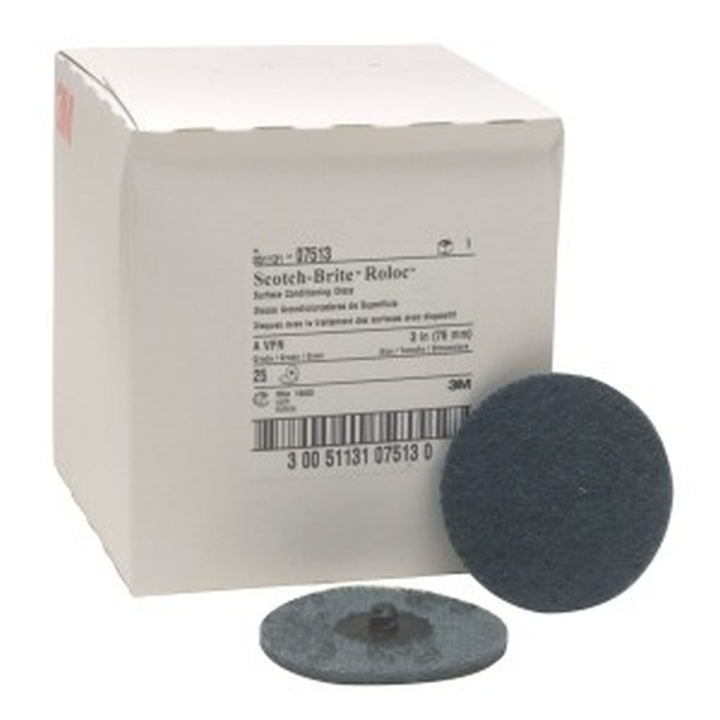3M 07513 Scotch-Brite Roloc Surface Conditioning Disc, 3 in, Very Fine