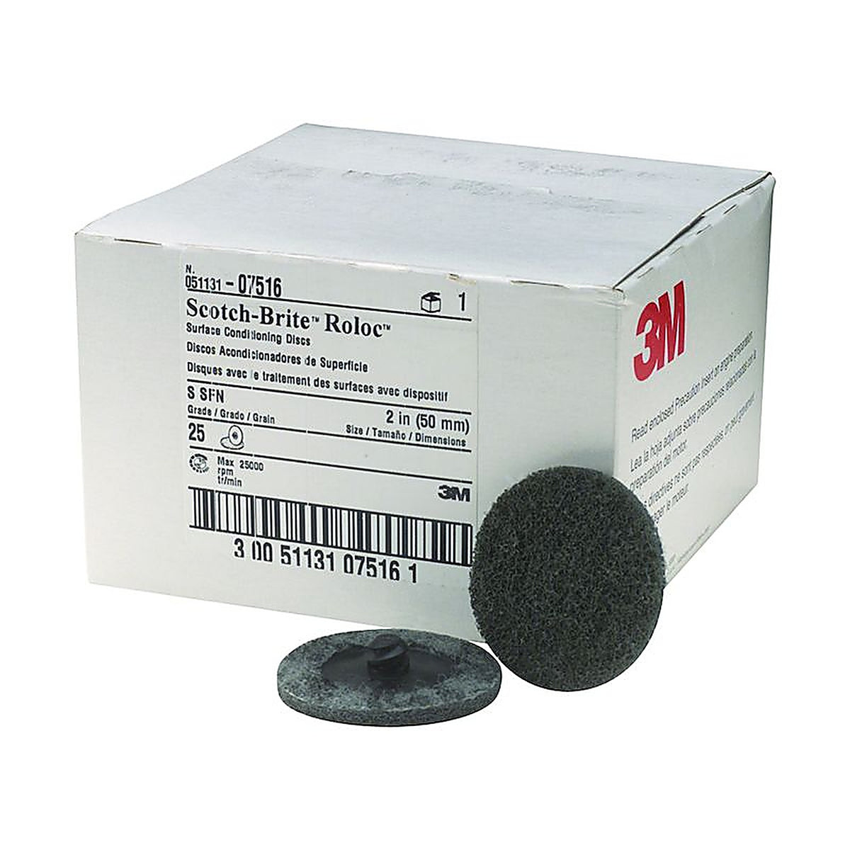 3M 07516 Scotch-Brite Roloc Surface Conditioning Disc, 2 in, Super Fine