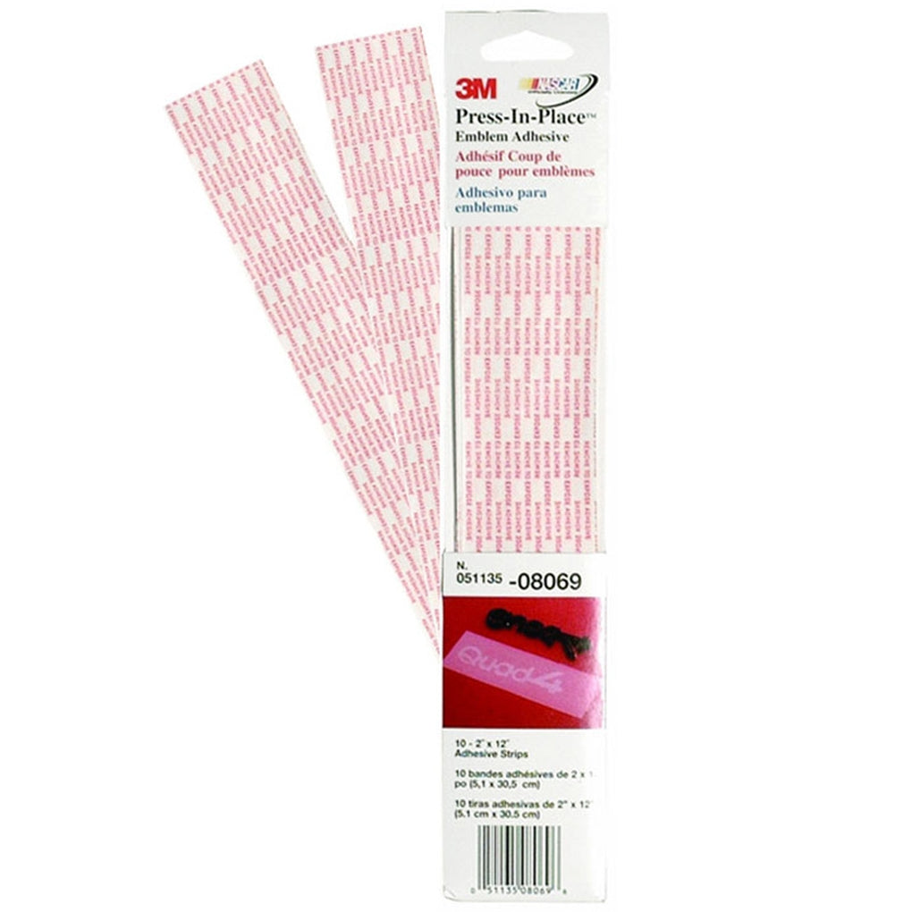 3M 08069 Press-In-Place Emblem Adhesive, 2 in strips