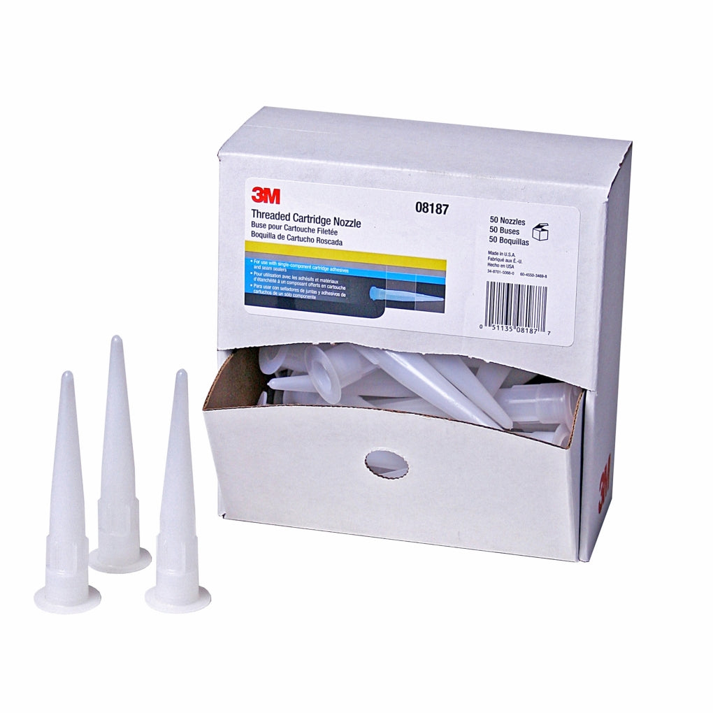 3M 08187 Threaded Cartridge Nozzle 60455034698 (50 Pack)