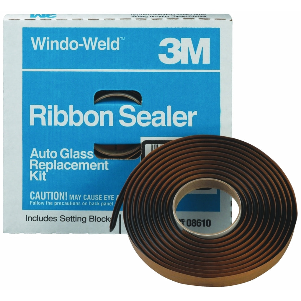 3M 08612 Windo-Weld Round Ribbon Sealer, 3/8 in x 15 ft