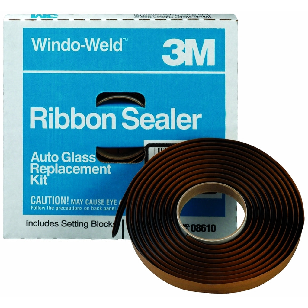 3M 08625 Windo-Weld Round Ribbon Sealer, 1/8 in x 1/4 in x 30 ft Roll 62533460093