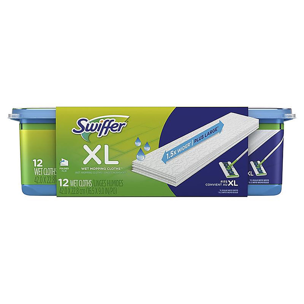 Swiffer 3700074471 9 in. W x 16 in. L Wet Cloth Mop Pad 12/Pack