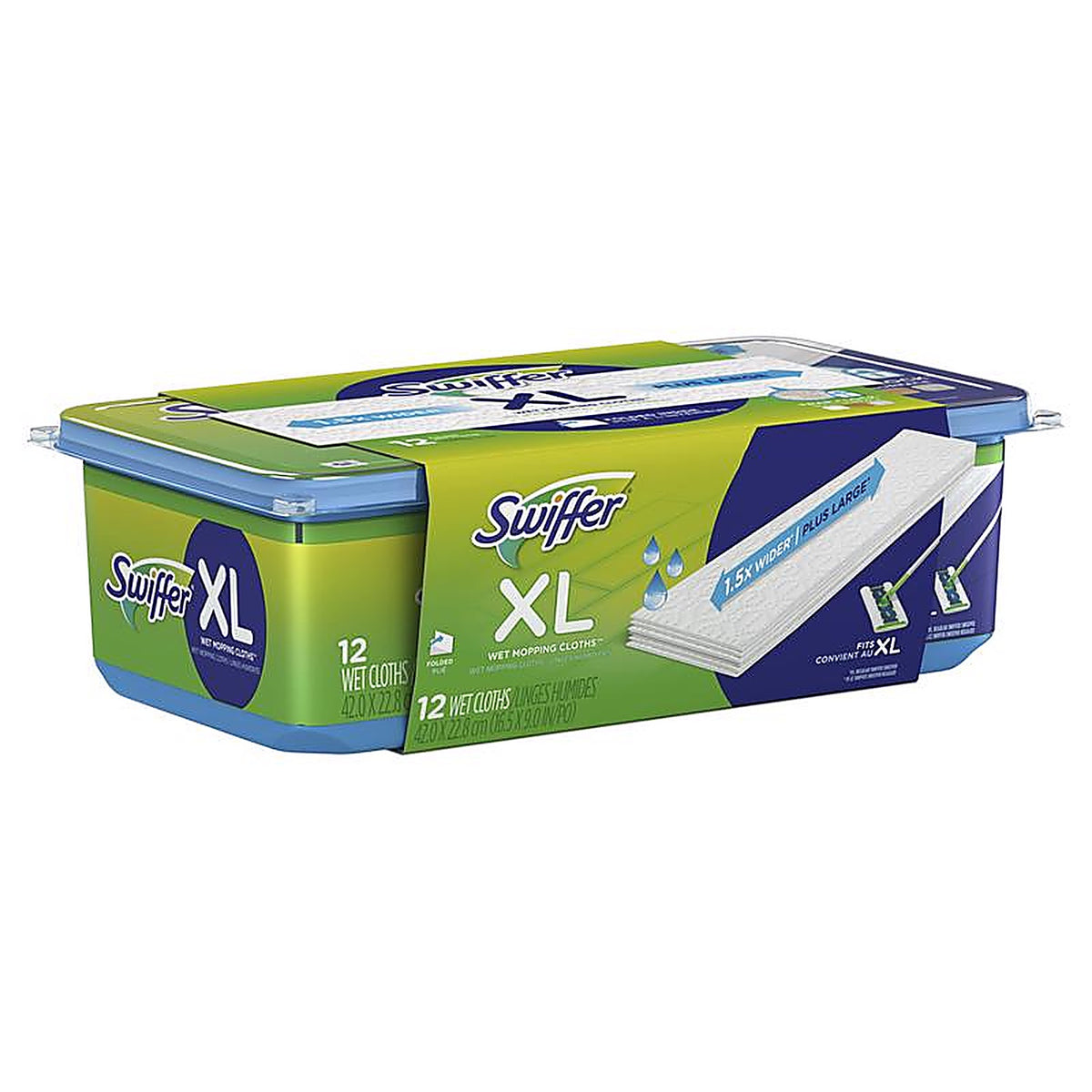 Swiffer 3700074471 9 in. W x 16 in. L Wet Cloth Mop Pad 12/Pack