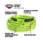 Flexzilla HFZ3850YW2 50 ft. L x 3/8 in. Dia. Hybrid Polymer Air Hose 300 psi Zilla Green