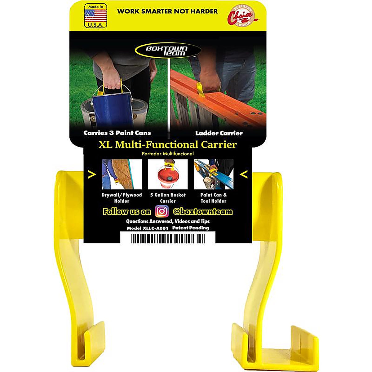 Boxtown Team XLLC-A001 Plastic Assorted Multi-Functional Ladder Carrier 1/Pack