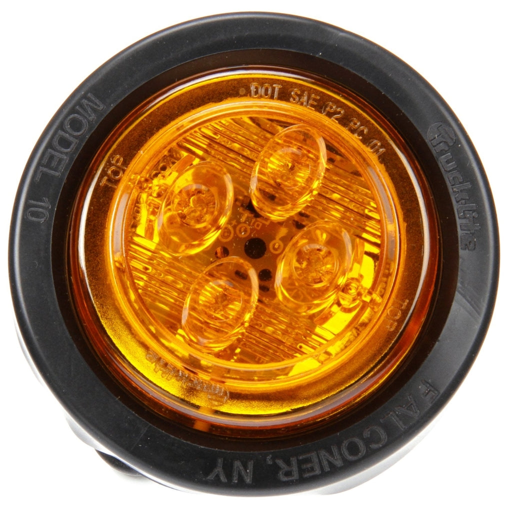 Trucklite 10076Y 10 Series Low Profile LED Yellow Round Marker Clearance Light