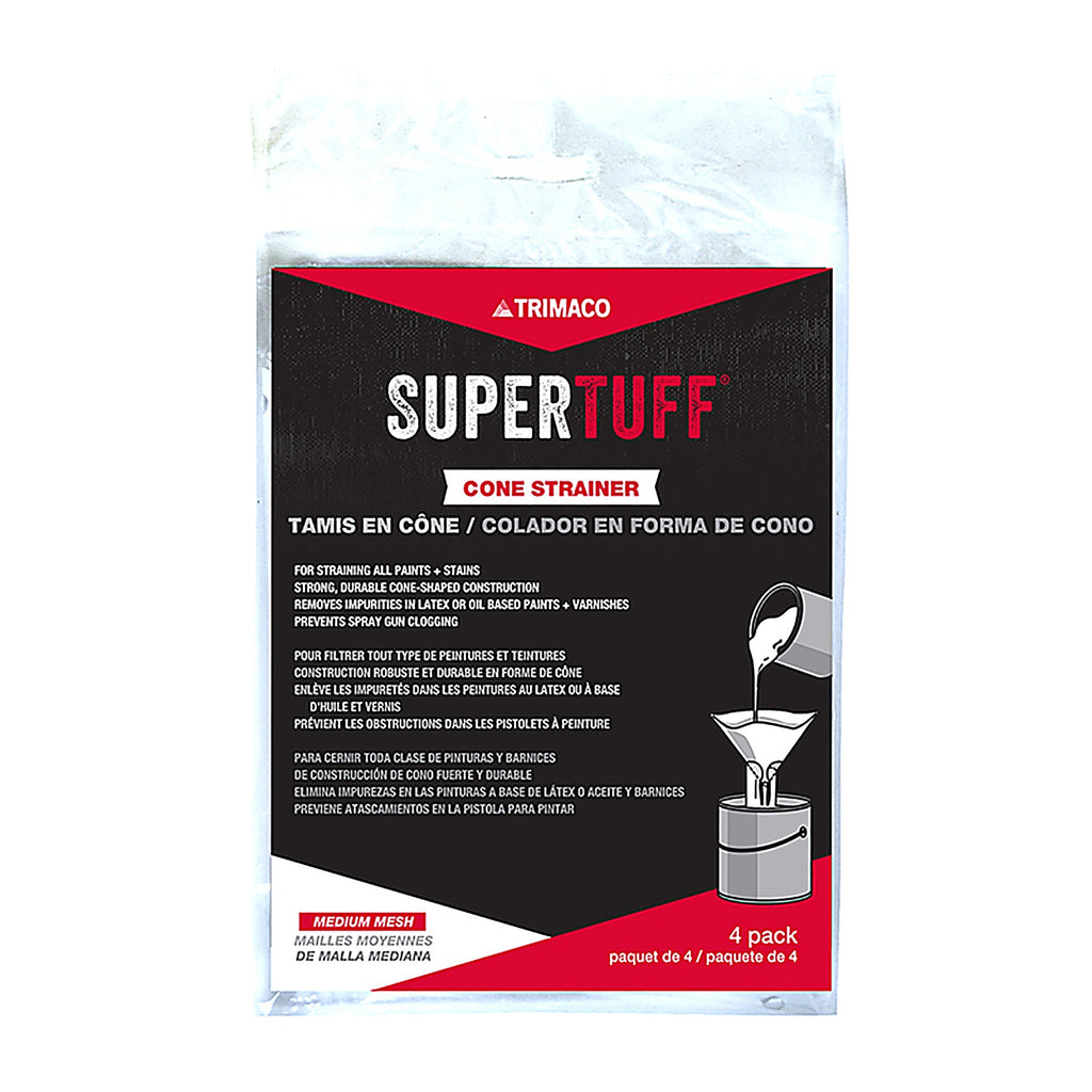 Triamco 11101 SuperTuff White Mesh Cone Paint Strainers