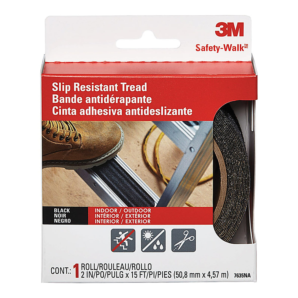 3M 610B-R2X180 Safety-Walk Black Step and Ladder Tread Tape 2 in. W x 15 ft. L 1/Pack