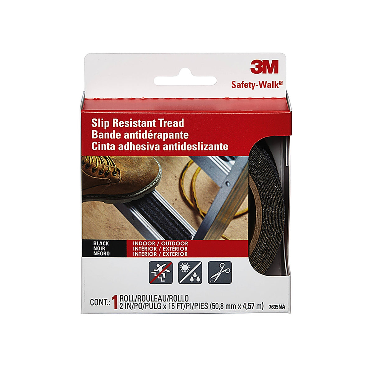 3M 610B-R2X180 Safety-Walk Black Step and Ladder Tread Tape 2 in. W x 15 ft. L 1/Pack