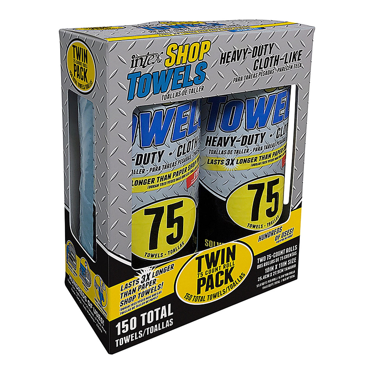 Intex NW-00446-275 Cloth-Like Fiber Blend Wiping Rags 10 in. W x 11 in. L 2/Pack