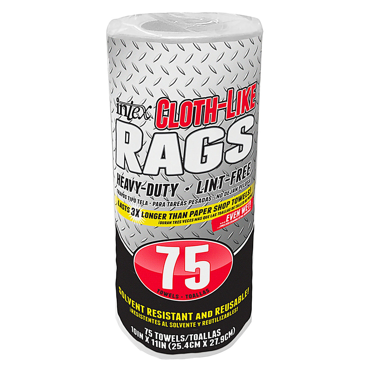 Intex NW-00454-75 Cloth-Like Fiber Blend Wiping Rags 10 in. W x 11 in. L 75 count