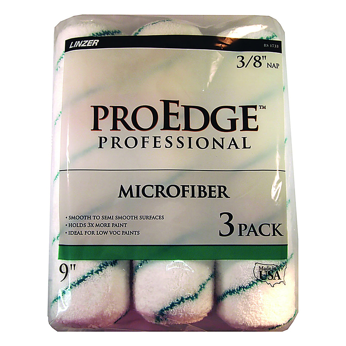 Linzer RS 1733 0900 ProEdge 9 in. W Paint Roller Cover 3/Pack