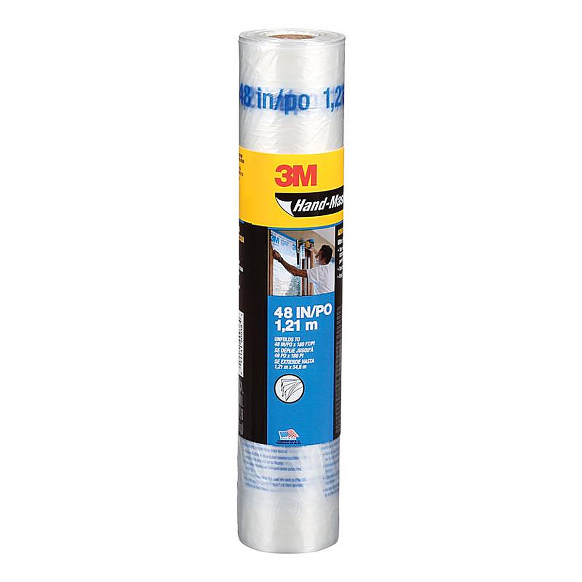 3M AMF48 Hand-Masker 48 in. W x 180 ft. L x 0.4 mil Plastic Masking Film 1/Pack