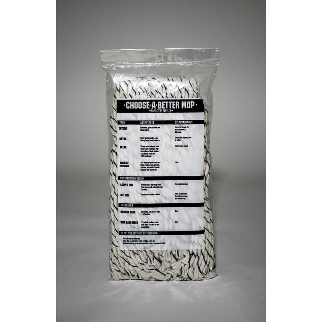 Elite 102-4PLY-#12 #12 Cut End 4-Ply Cotton Mop Head