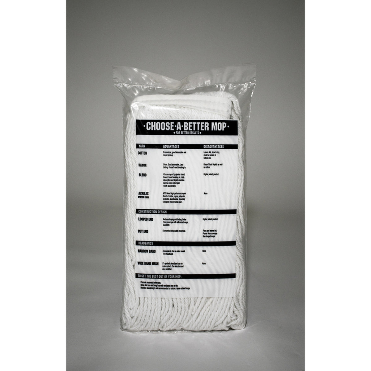 Elite 111-RAY-16 16 oz Cut End Rayon Mop Head 1/Pack