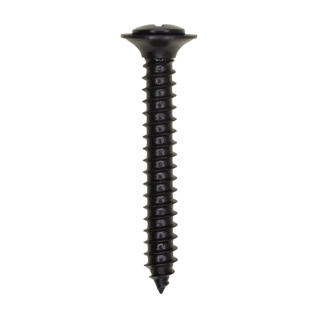 Auveco 10654 #8-18 X 1-1/4" Phillips Oval #6 Head Ab With Sems Tapping Screw -Black