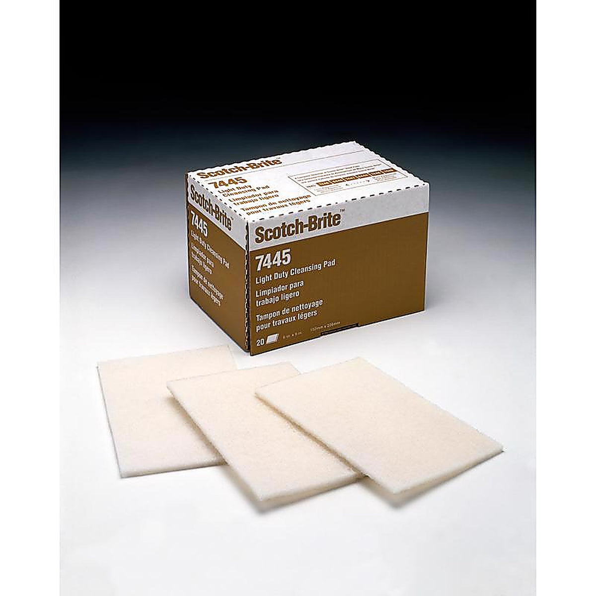 3M 7445 Scotch-Brite Delicate, Light Duty Cleaning Pad For Commercial 9 in. L 20/Pack