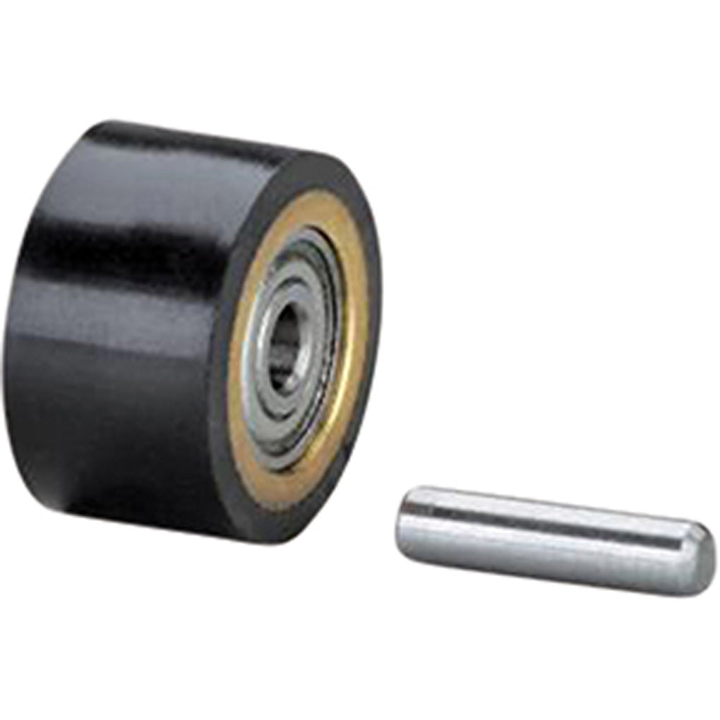 DYNABRADE 11078 Contact Wheel Assembly, 5/8" Dia. x 3/8" W x 3/8" I.D., Crown Face, 70 Duro Rubber