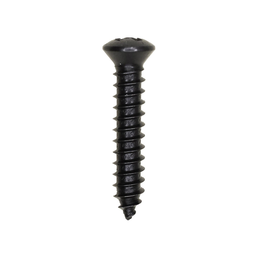Auveco 11089 #10 X 1" With #8 Head Phillips Oval Head Tapping Screw Black Oxide