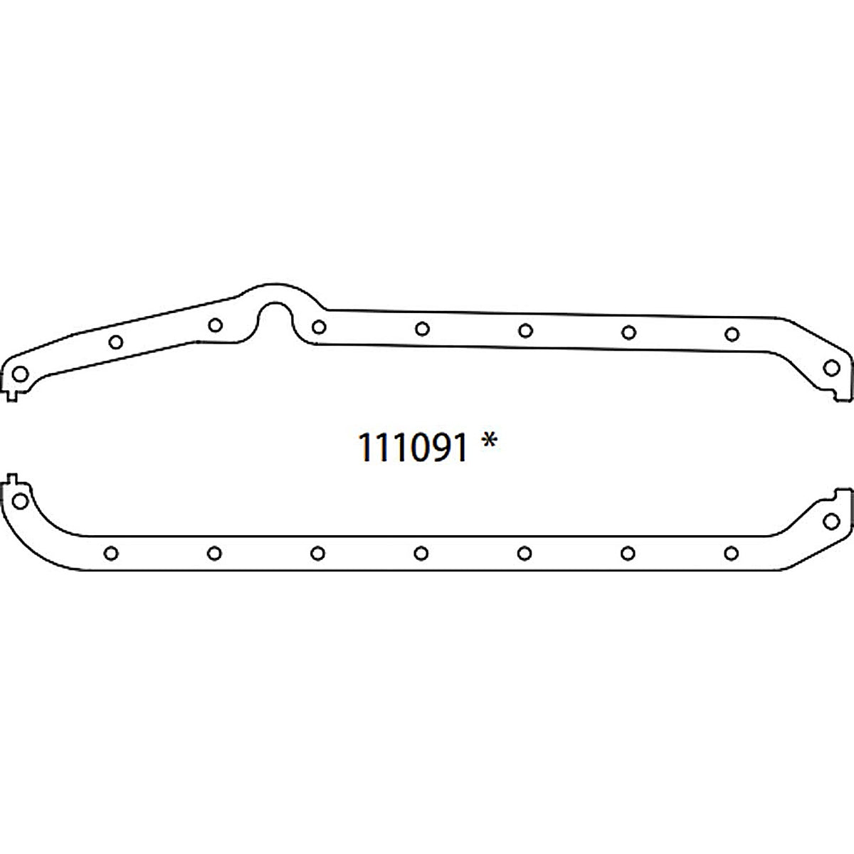 SCE Gaskets - 111091 - SBC Oil Pan Thn Frt SL Thru 74