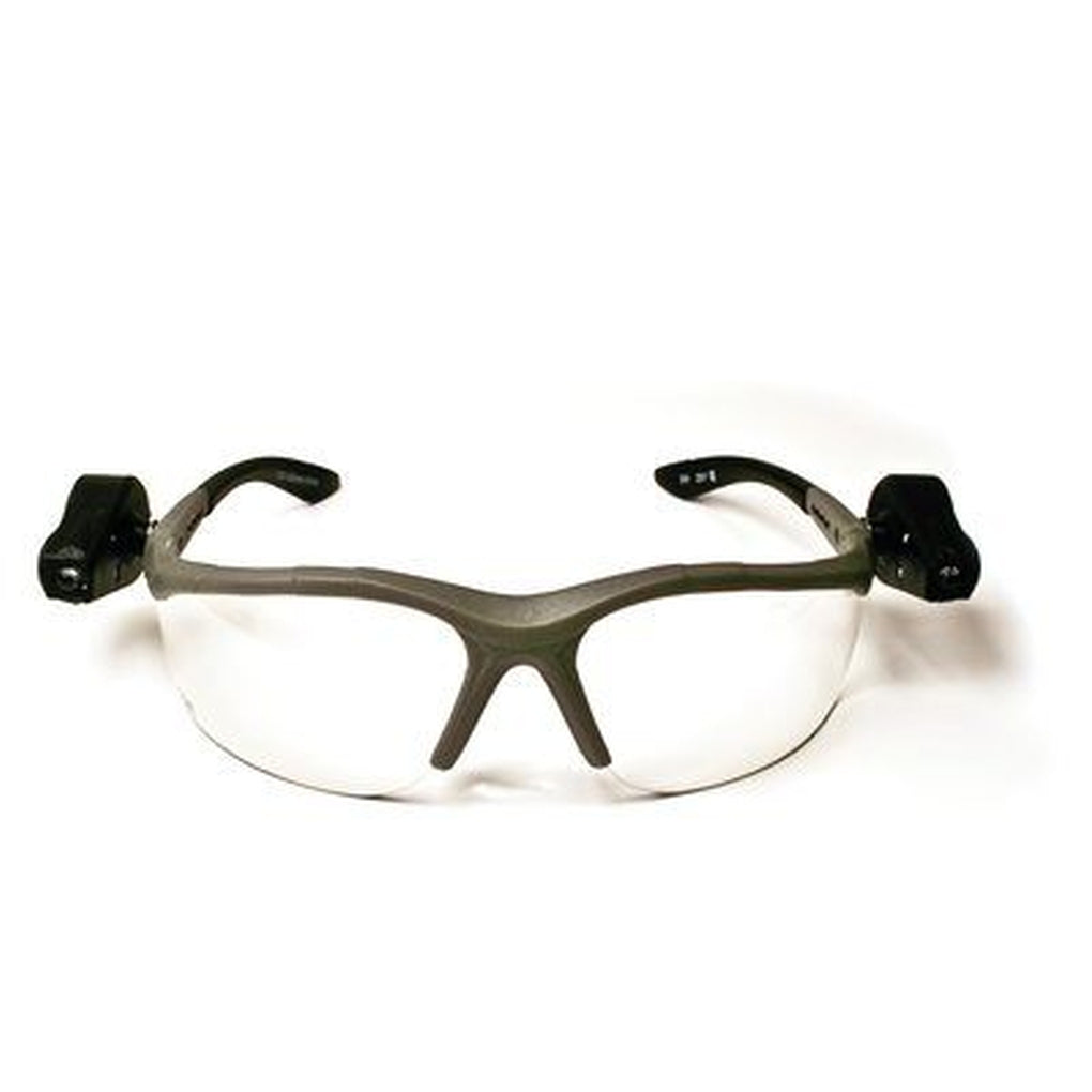 3M 11476 Light Vision 2 Protective Eyewear 11476-00000-10 Clear Anti-Fog Lens, Gray Frame, Lights 70071539962