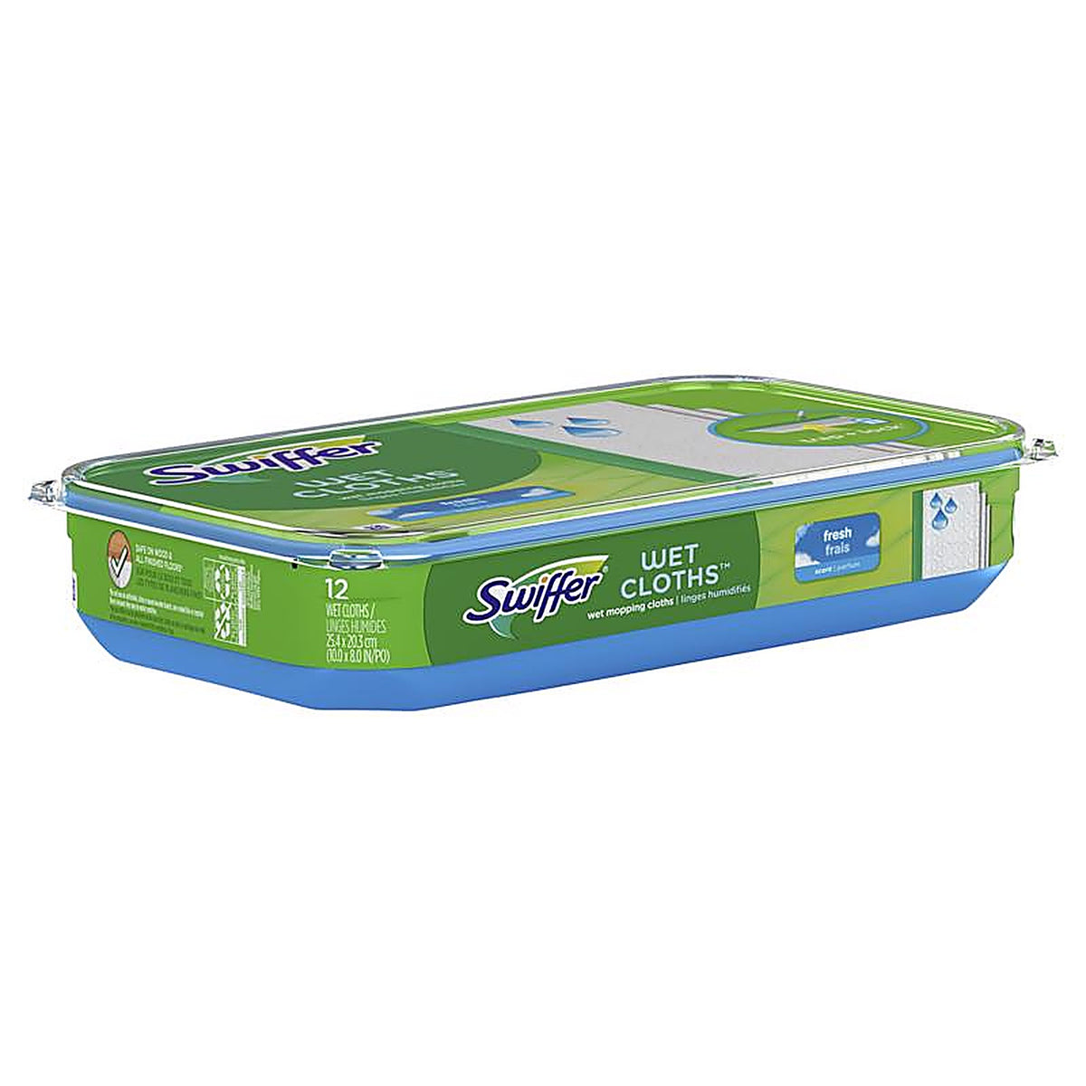 Swiffer 35154 10 in. W x 8 in. L Wet Cloth Mop Pad 12/Pack