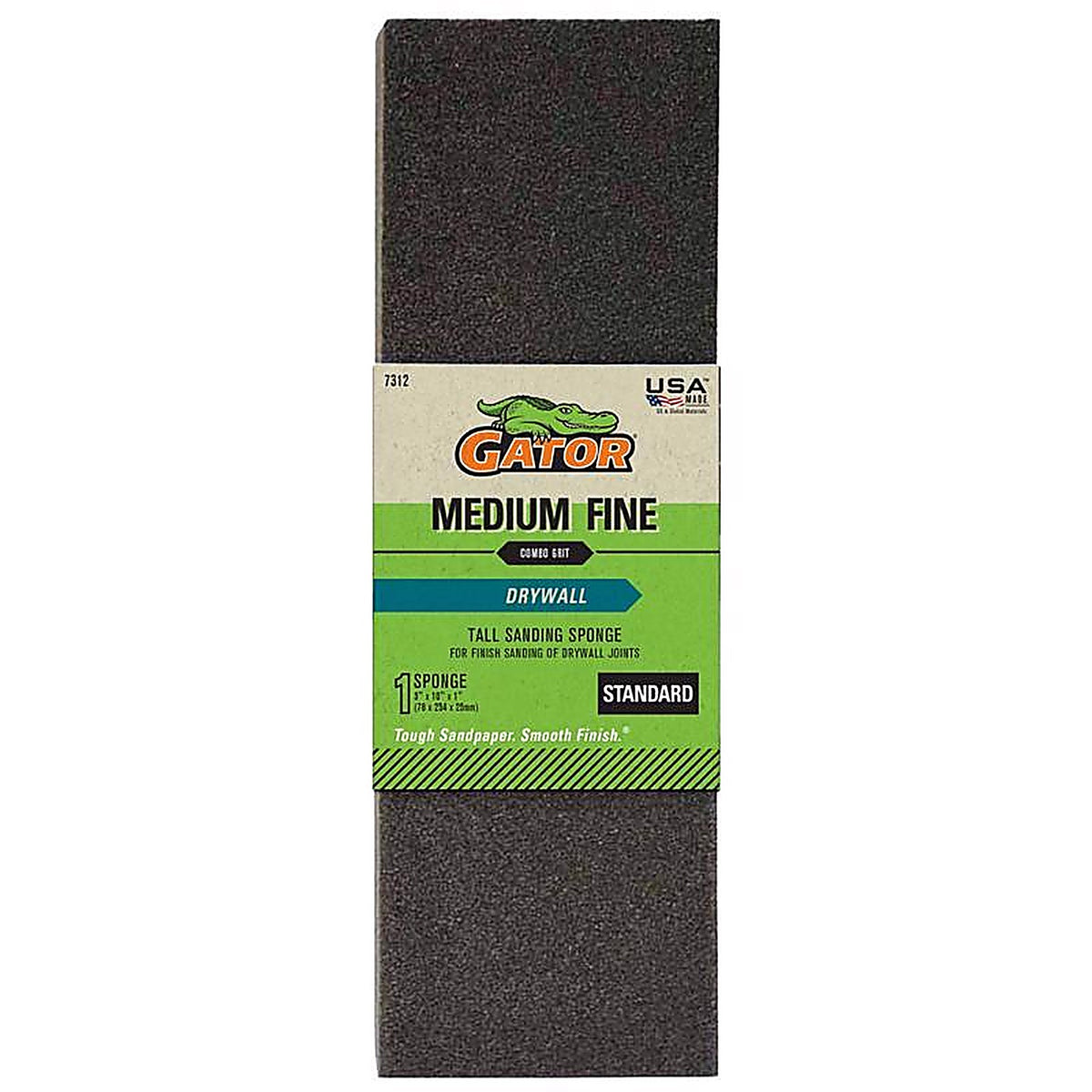Gator 7312-10 10 in. L x 3 in. W x 1 in. 120/80 Grit Assorted Sanding Sponge