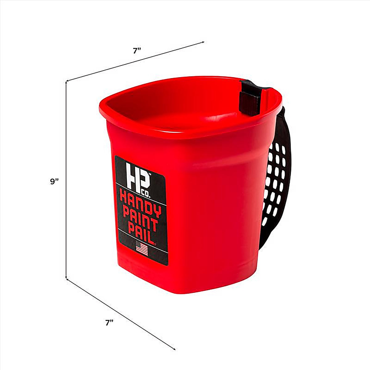 Handy 2500 Red 1 qt. Plastic Bucket
