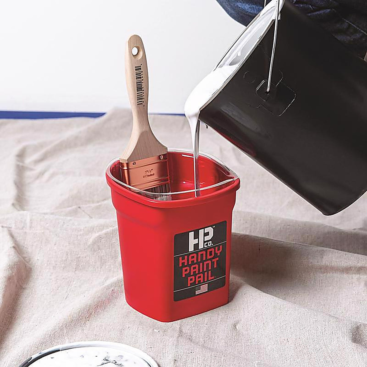 Handy 2500 Red 1 qt. Plastic Bucket