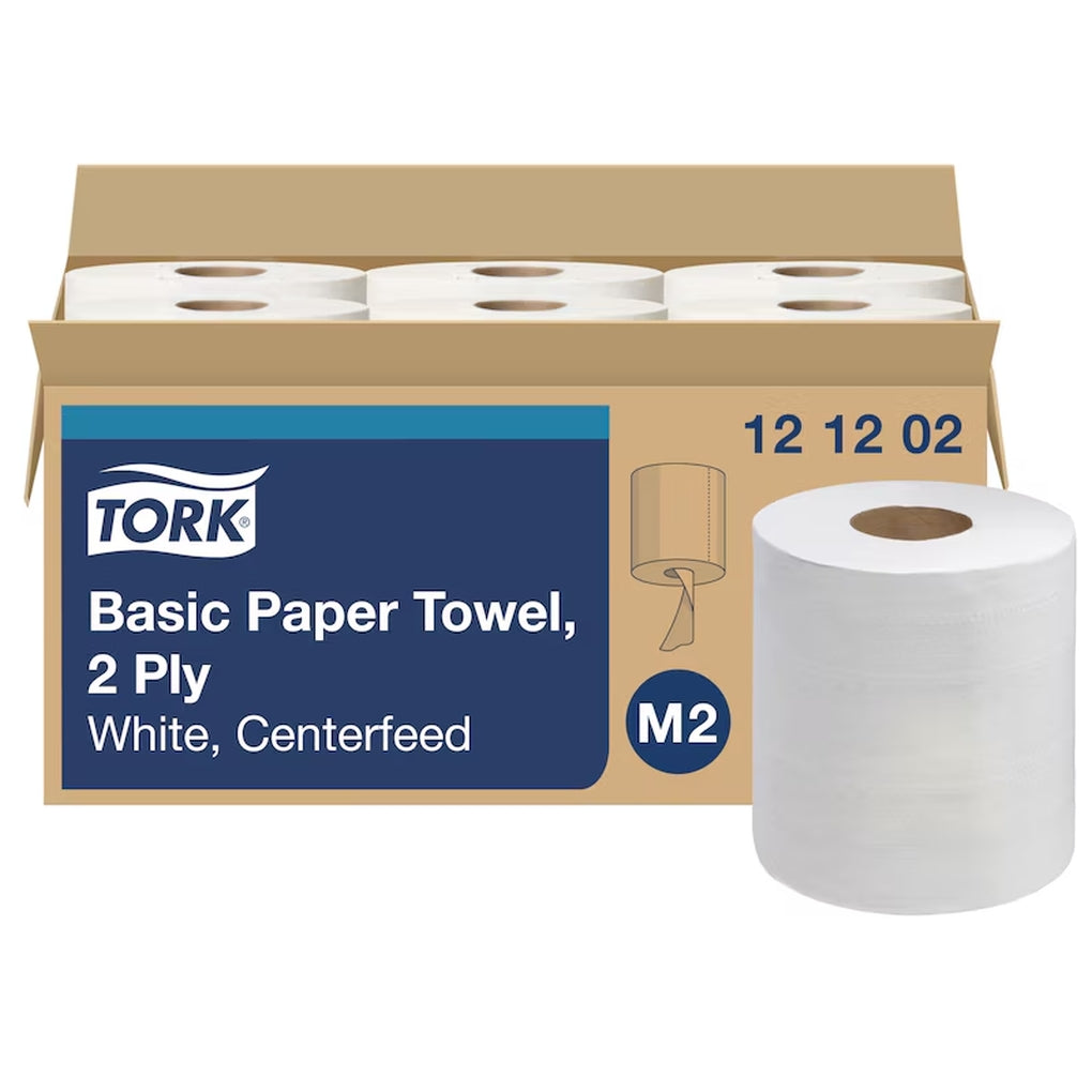 Tork/Essity 121202 Tork Advanced Soft Centerfeed Hand Towel, 2-Ply, White 6 Roll Case