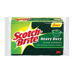 3M HD-3 Scotch-Brite Heavy Duty Sponge For Pots and Pans 4.5 in. L 3/Pack