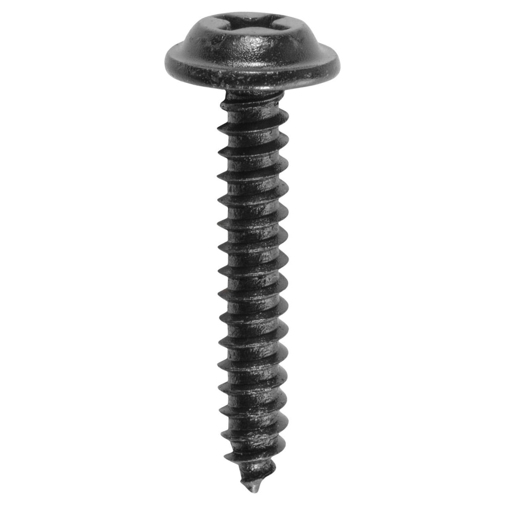 Auveco 12216 Phillips Flat Washer Head Tapping Screw 8 X 1" Black