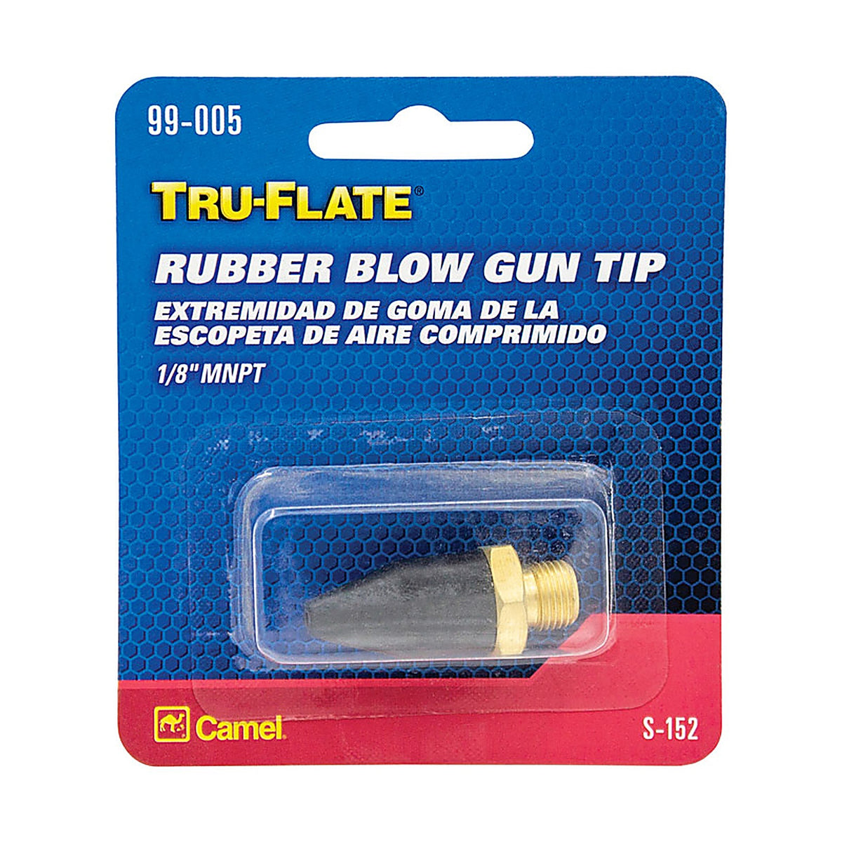 Tru-Flate 99005 Brass Air Blow Gun Rubber Tip 1/8 in.