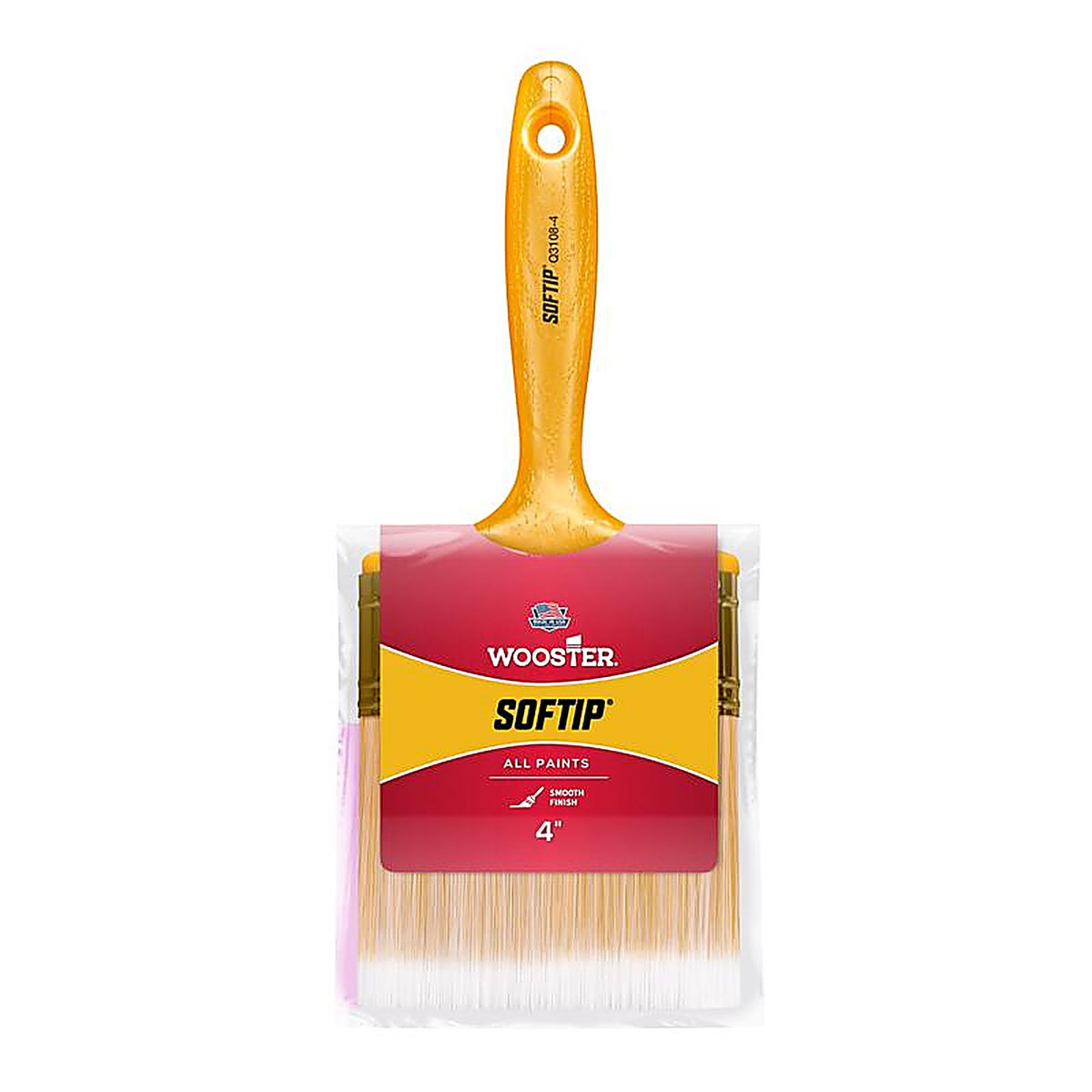 Wooster Q3108-4 Softip 4 in. W Flat Paint Brush