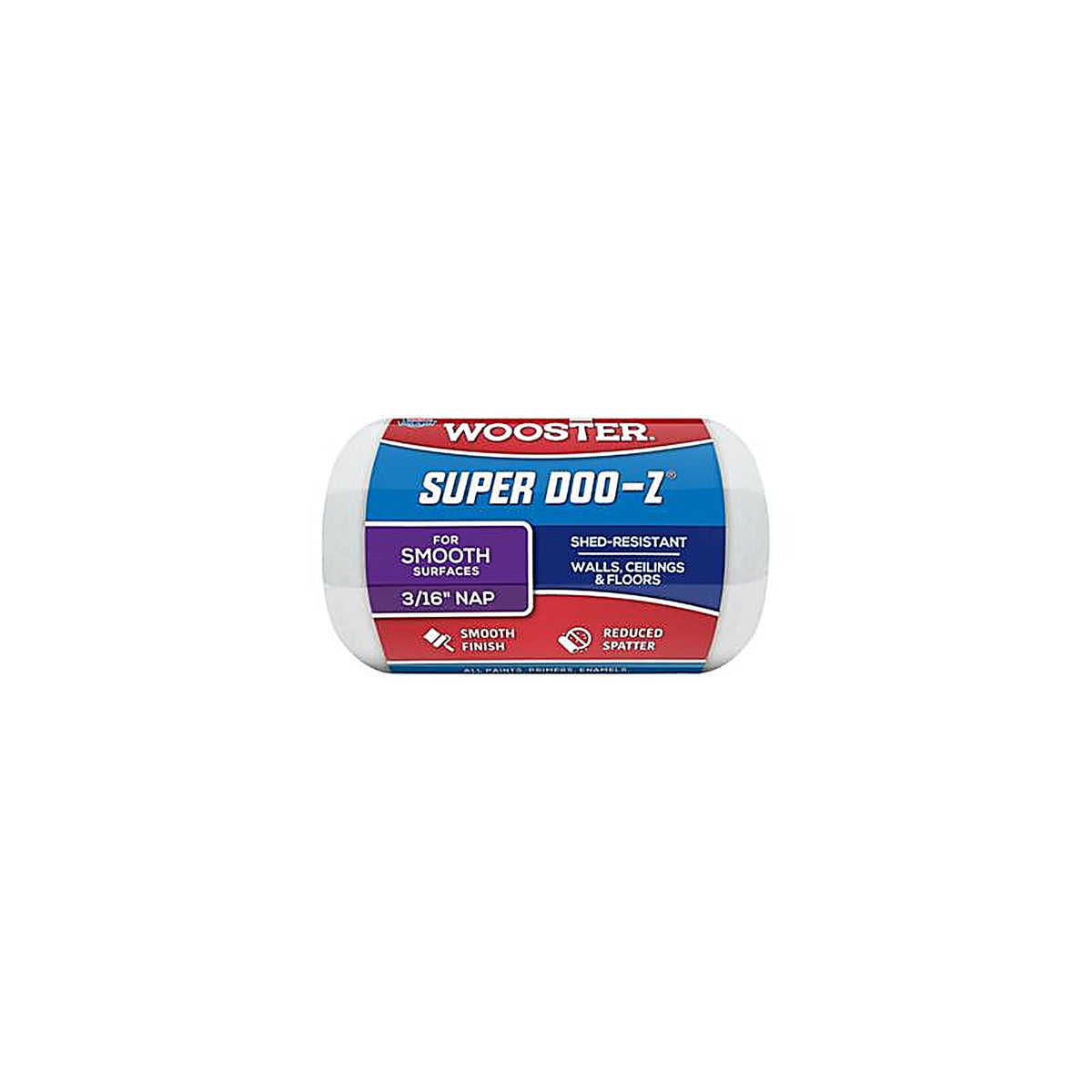 Wooster R205-4 Super Doo-Z Fabric 4 in. W x 3/8 in. Paint Roller Cover 1/Pack
