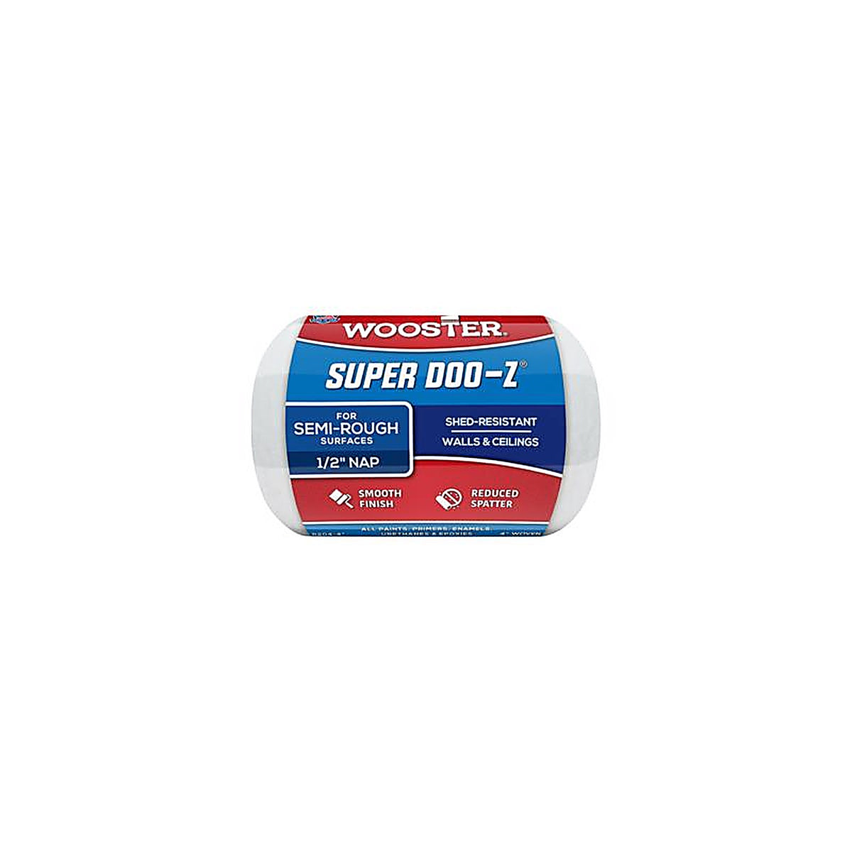 Wooster R204-4 Super Doo-Z Fabric 4 in. W x 1/2 in. Paint Roller Cover 1/Pack