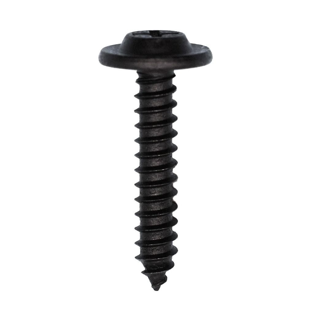 Auveco 12954 Phillips Flat Washer Head Tapping Screw #10 X 1" Black