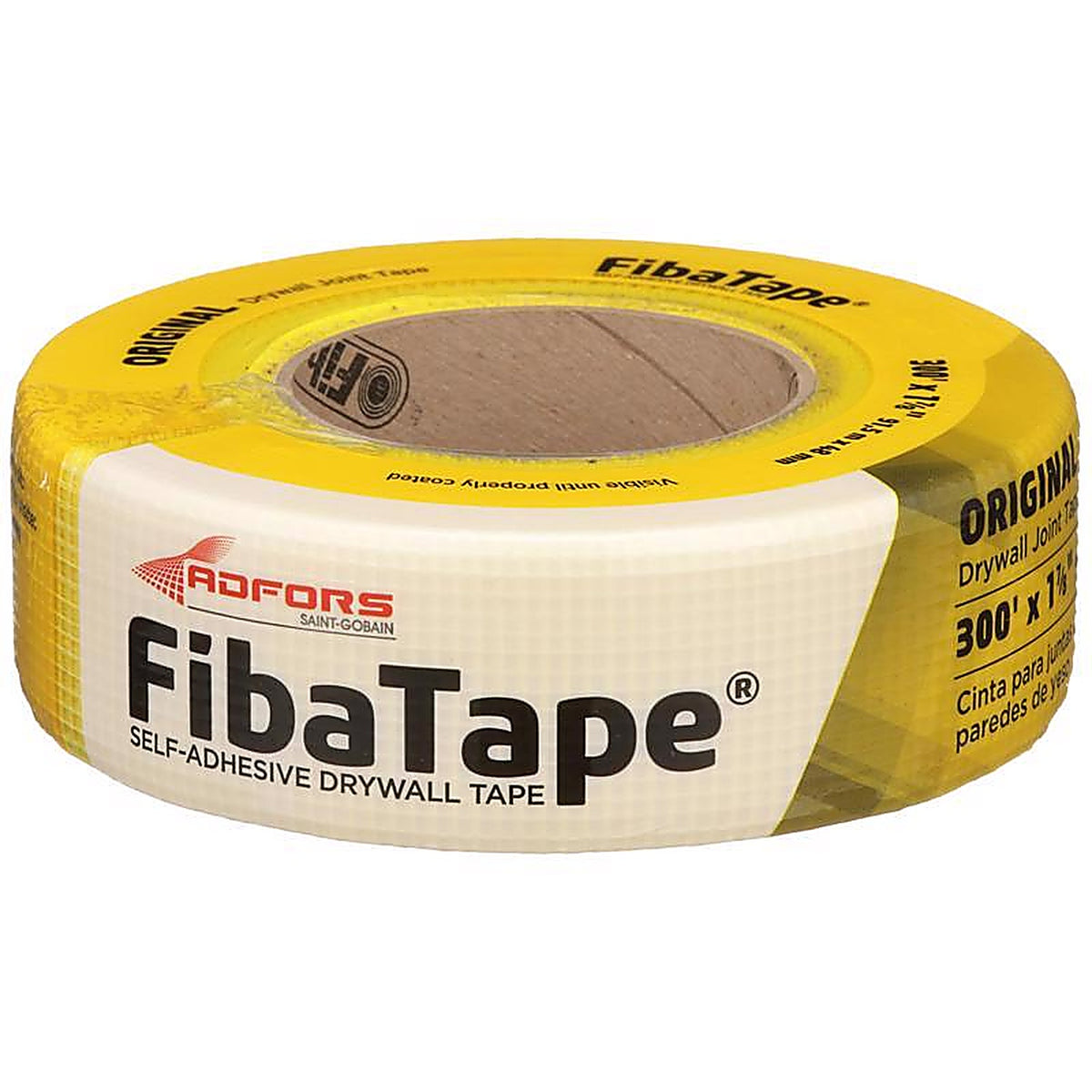Fibatape FDW8663-U 300 ft. L x 1-7/8 in. W Fiberglass Mesh Yellow Self Adhesive Drywall Joint Tape
