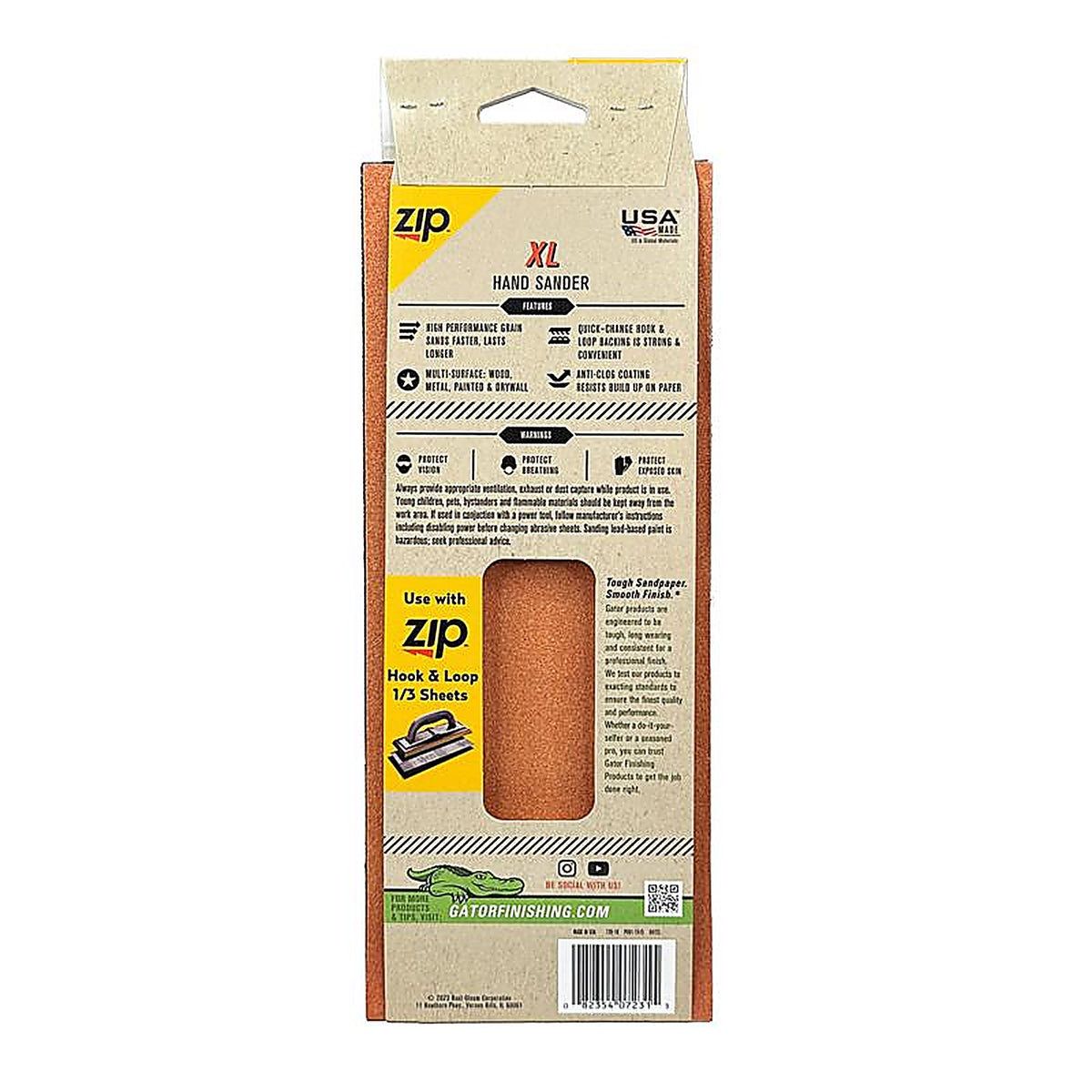 Gator 7231 Plastic Hand Sander 3-1/2 in. W x 9-1/2 in. L