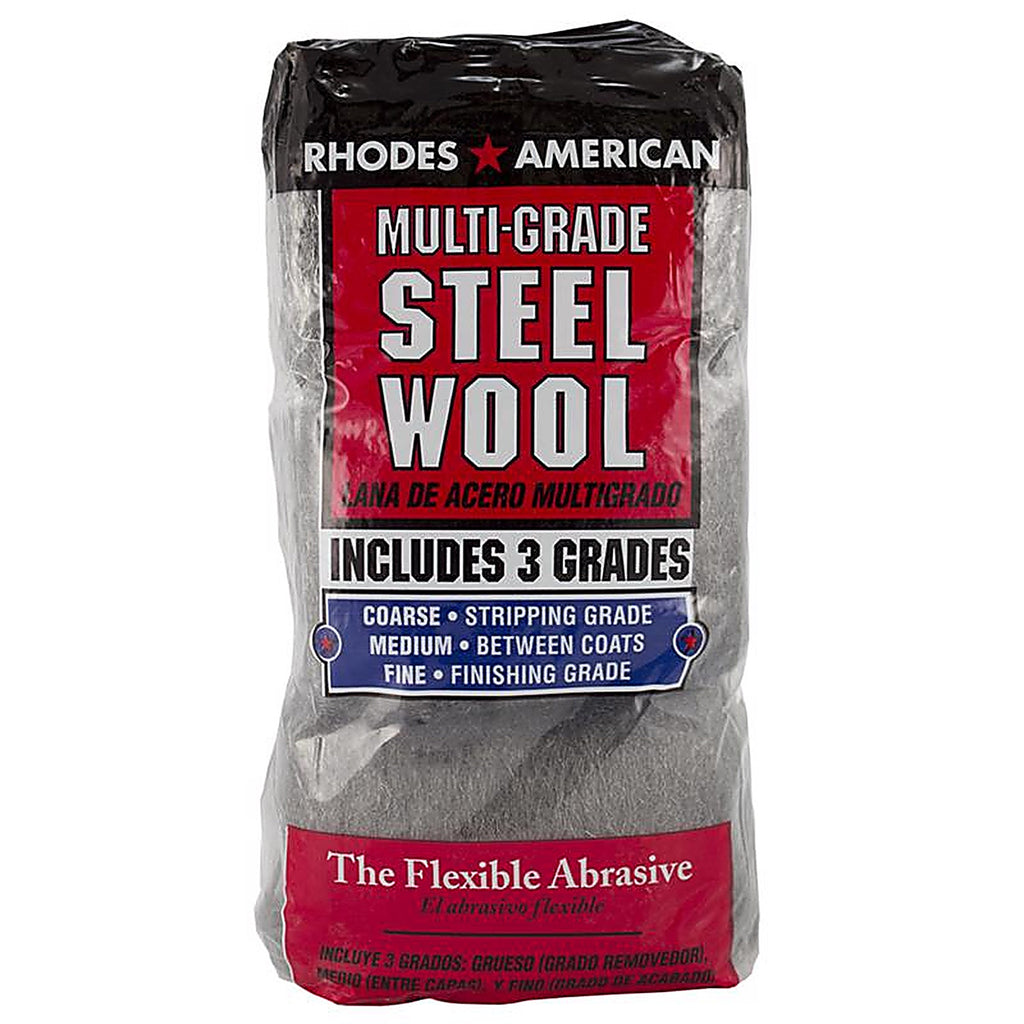 Rhodes American 10121114 0000 Grade Medium Steel Wool Pad 12/Pack