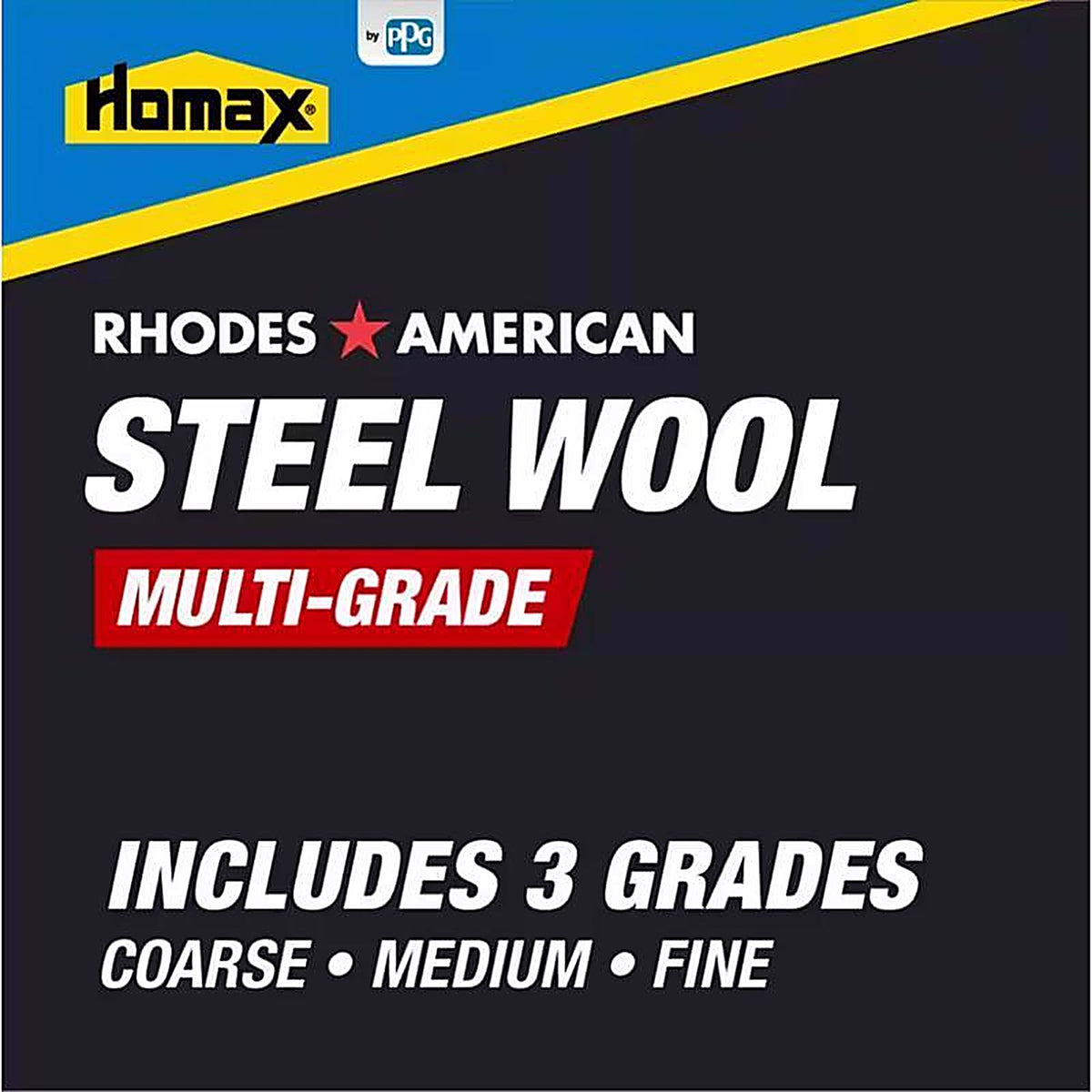 Rhodes American 10121114 0000 Grade Medium Steel Wool Pad 12/Pack