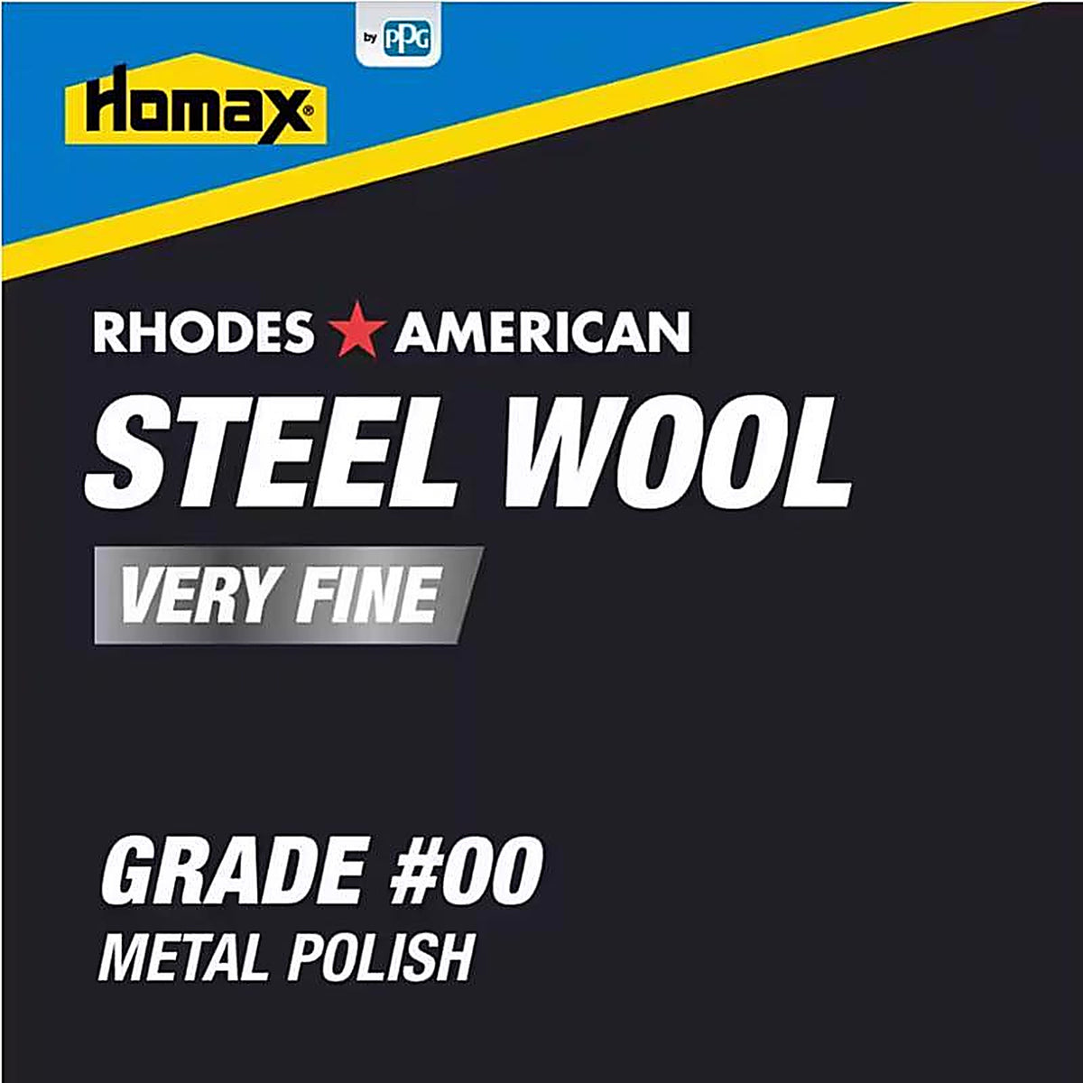 Rhodes American 10121100 00 Grade Very Fine Steel Wool Pad 12/Pack