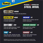 Rhodes American 10121112 2 Grade Medium/Coarse Steel Wool Pad 12/Pack