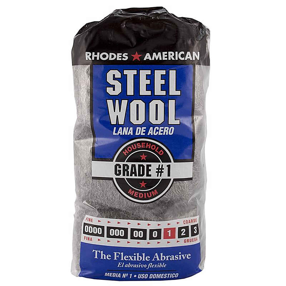 Rhodes American 10121111 1 Grade Medium Steel Wool Pad 12/Pack