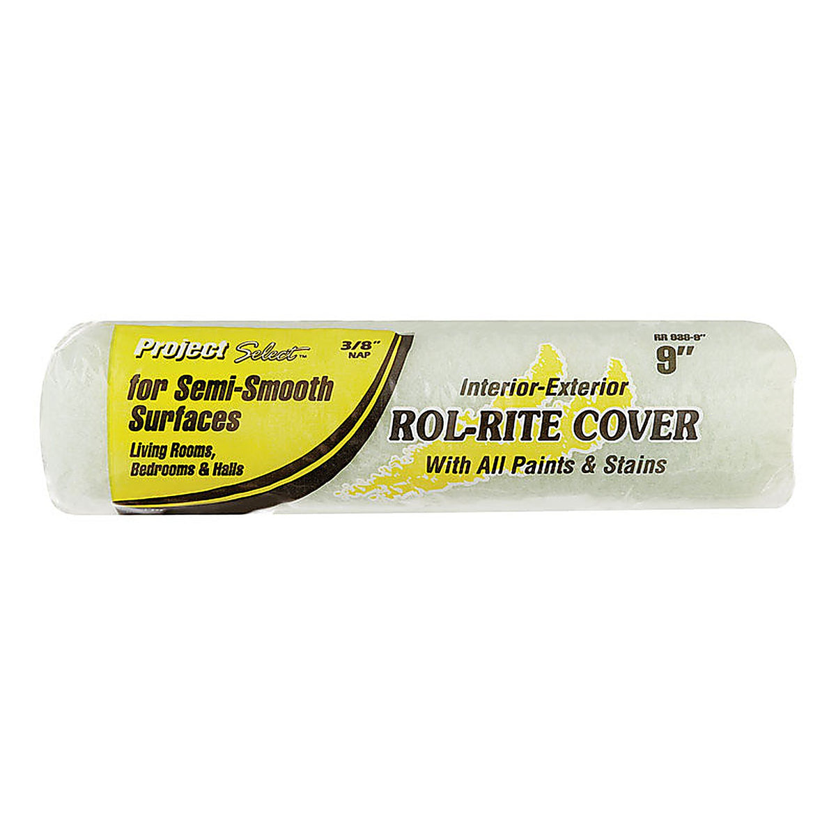 Linzer RR 938 0900 Project Select Rol-Rite Polyester 9 in. W x 3/8 in. Regular Paint Roller Cover 1/Pack
