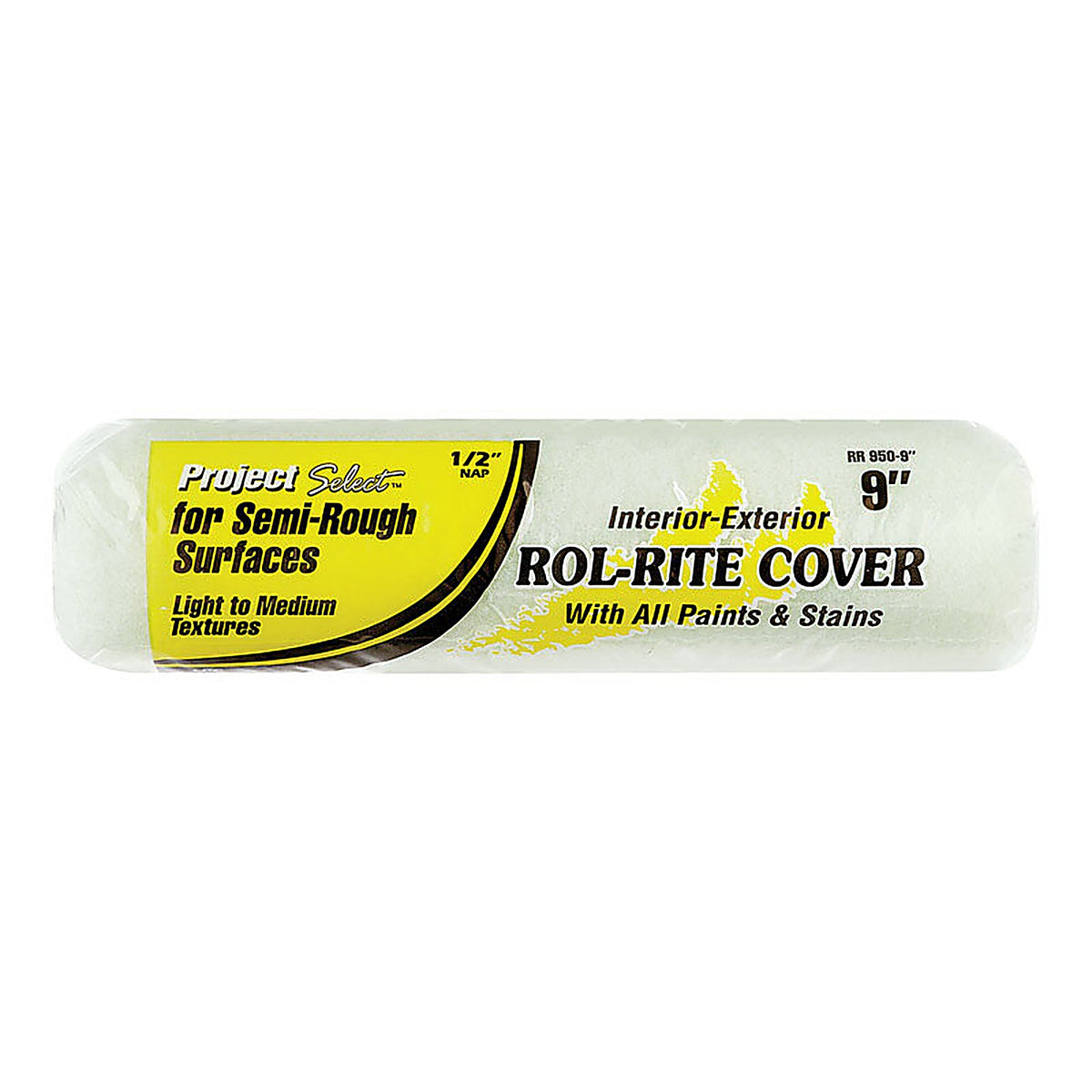 Linzer RR 950 0900 Project Select Rol-Rite Polyester 9 in. W x 1/2 in. Regular Paint Roller Cover 1/Pack