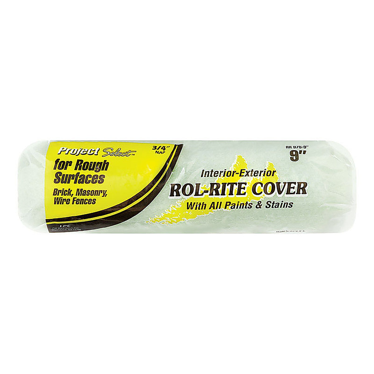 Linzer RR 975 0900 Project Select Rol-Rite Polyester 9 in. W x 3/4 in. Regular Paint Roller Cover 1/Pack