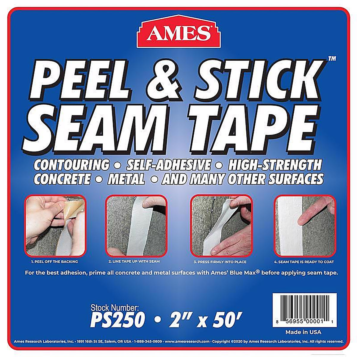 Ames PS250 Matte White Elastomeric Roof Tape 50 ft.